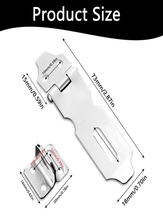 TARINI Padlock Hasp Latch, Small Padlock, Small Door Latch, 3 Pcs Vintage Door Lock Latches - Hasp & Bolt Hardware for Doors, Cabinets, Wooden Doors & Gates - Image 2